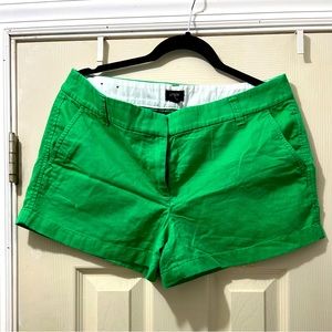 Kelly Green JCrew Chino 4”Shorts